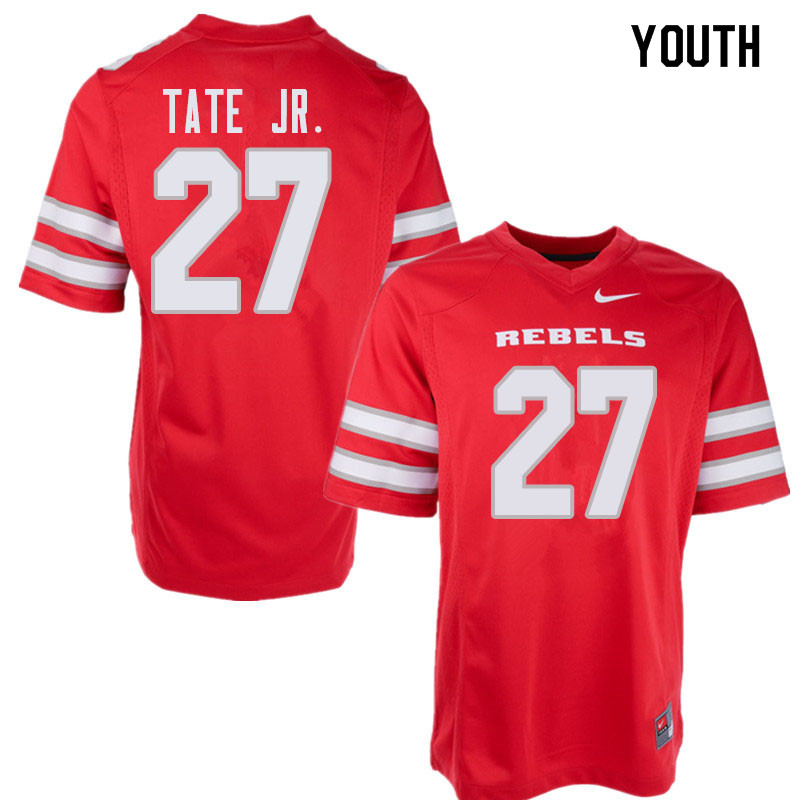 Youth UNLV Rebels #27 David Tate Jr. College Football Jerseys Sale-Red